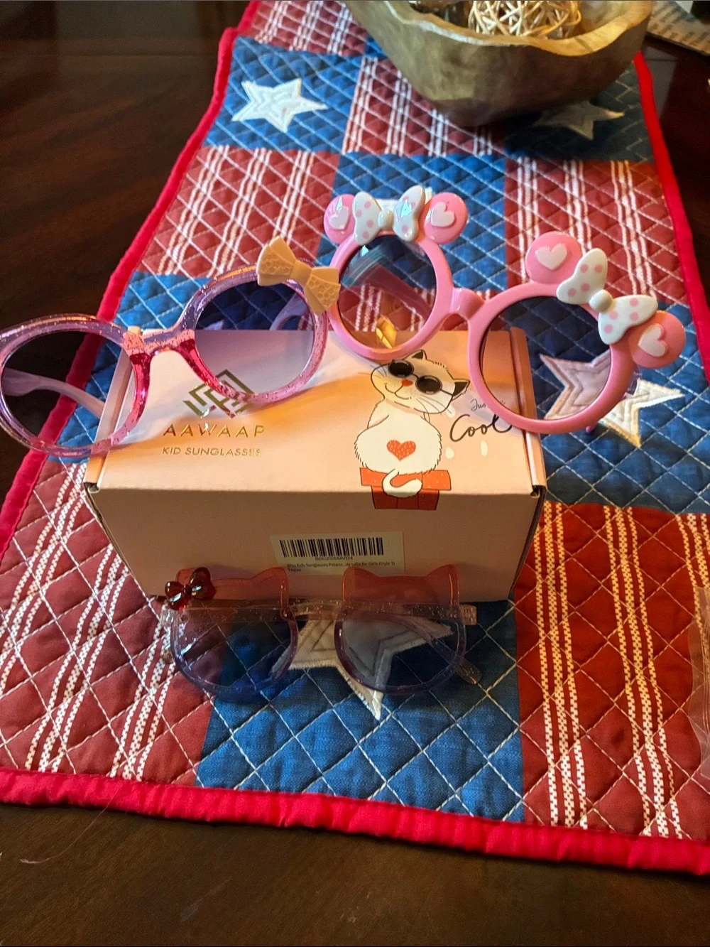 Pink Bow & Heart Kids Sunglasses — Cute Pink Frames with UV Lenses